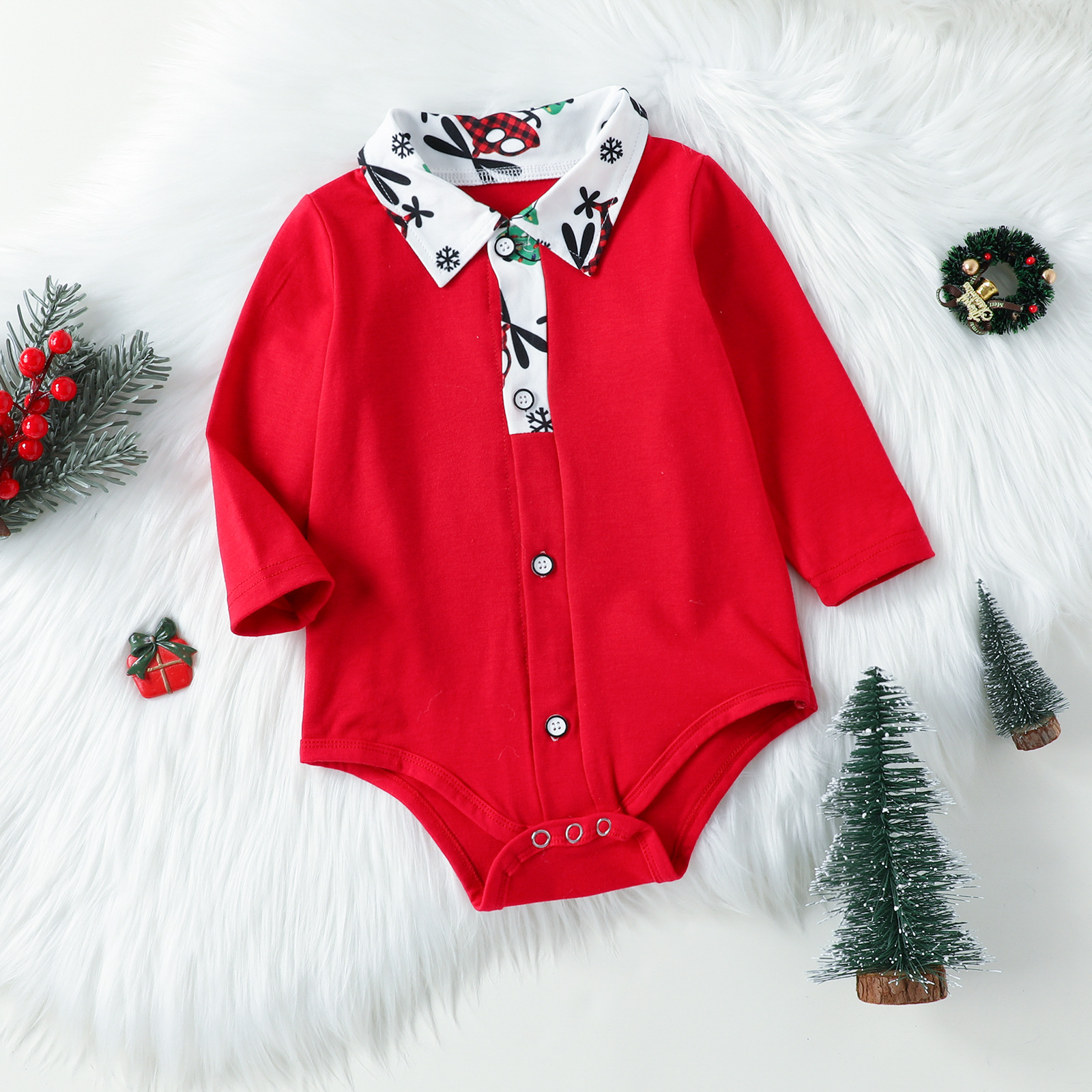 3Pcs Infant Baby Boy Christmas Outfit